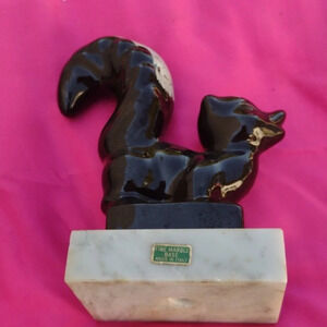 Marble Base Skunk Figure from Italy